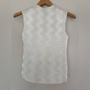 Plisse Sleeveless Top Small